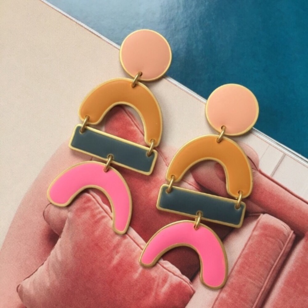 madewell | newform enamel earrings - Picture 1 of 3